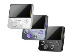 GameMT E5 Ultra to nietypowy retro handheld do gier o znacznie szerszej i krótszej obudowie niż większość. (Źródło obrazu: GameMT)