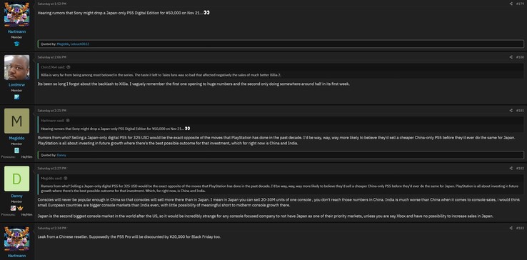 Plotka na forum Install Base dotycząca japońskiej blokady regionalnej PS5 Digital (źródło obrazu: zrzut ekranu, forum Install Base)