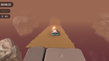 Na zdjęciu: zrzut ekranu z rozgrywki w grze „Super Adventure Hand”.