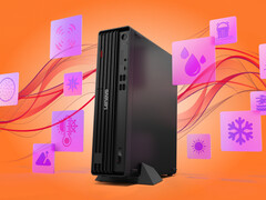 Komputer ThinkCentre M75s Gen 6 waży 4,8 kg i ma wymiary 336 x 300 x 89 mm.