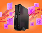 Komputer ThinkCentre M75s Gen 6 waży 4,8 kg i ma wymiary 336 x 300 x 89 mm.