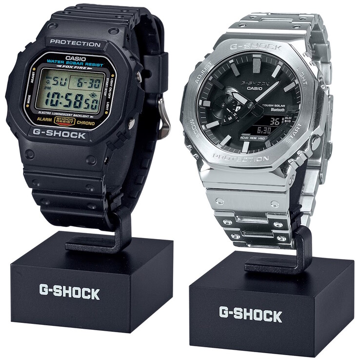 Stojak na zegarek G-Shock w kształcie litery C jest dostępny w zestawie dwóch sztuk. (Źródło zdjęcia: Casio)