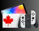 Nintendo Switch OLED z kanadyjskim liściem klonu (źródło zdjęcia: Nintendo of Canada z poprawkami)