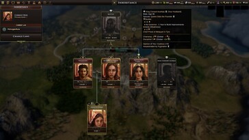 Ilustracja przedstawiająca drzewo genealogiczne w Starym Świecie.