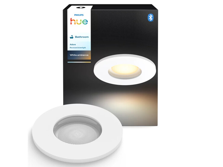 Downlight wpuszczany do łazienki Philips Hue Adore w kolorze białym (źródło zdjęcia: Philips)