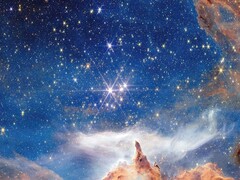 Zdjęcie Webba młodej gromady gwiazd Pismis 24 (źródło zdjęcia: NASA, ESA, CSA i STScI; wykadrowane)