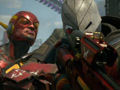 Klon Flasha skradający się do Deadshota w Suicide Squad: Zabić Ligę Sprawiedliwości (źródło obrazu: SteamDB)