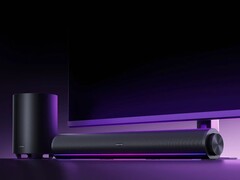 Zdjęcie zestawu Xiaomi Desktop Speaker Pro Set z oświetleniem RGB.
