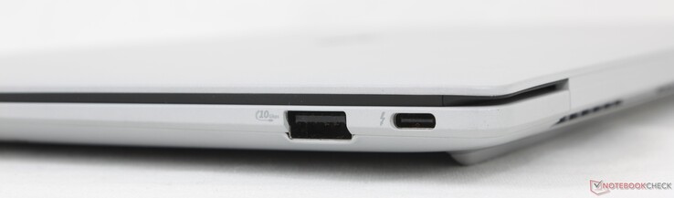 Z prawej strony: USB-A 3.2 Gen. 2, USB-C 4.0 Thunderbolt 4 z DisplayPort + Power Delivery
