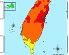 Wschodnie wybrzeże Tajwanu dotknięte trzęsieniem ziemi o sile 7,4 stopnia, które spowodowało wyłączenie fabryk chipów TSMC. (Źródło: Taiwan Central Weather Administration cwa.gov.tw)