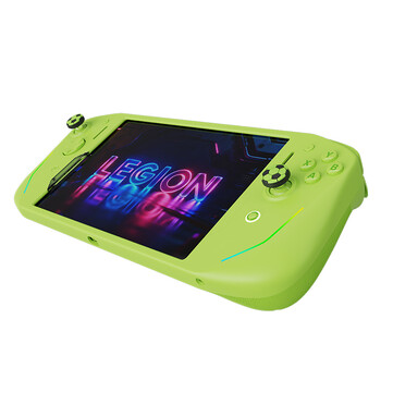 Kontroler Rhein Green Lenovo Legion G9 jest wyposażony w nakładki na kciuki.