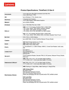 Kluczowe specyfikacje ThinkPad L13 Gen 6 (źródło obrazu: Lenovo)