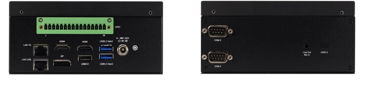 Na pokładzie znajdują się również porty szeregowe (źródło obrazu: Aaeon)