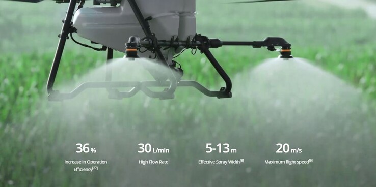 Dron może rozpylać płyny (źródło obrazu: DJI)