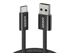 Kabel Anker Zolo USB-A do USB-C (na zdjęciu) jest zbudowany z 48-żyłowego oplotu i jest odporny na ponad 10 000 zgięć. (Źródło zdjęcia: Amazon/Anker)