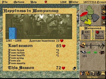 Na zdjęciu: zrzut ekranu z rozgrywki z gry „Lords of the Realm II”.