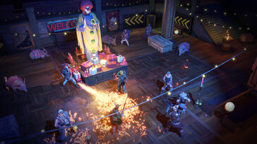 Obraz przedstawiający walkę z kilkoma przeciwnikami w grze Wasteland 3.