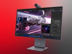 Monitor Lenovo Yoga Pro 27UD-10 4K OLED z przodu pokazany pod kątem (źródło zdjęcia: Lenovo PR)