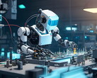 Przedstawienie fikcyjnego robota w przemysłowym środowisku pracy