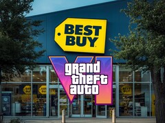 Sklep Best Buy z logo GTA 6