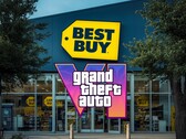 Sklep Best Buy z logo GTA 6.