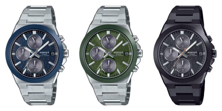 Od lewej do prawej: zegarki Casio EFS-S650D-2A, EFS-S650D-3A i EFS-S650DC-1A. (Źródło zdjęcia: Casio, edytowane)