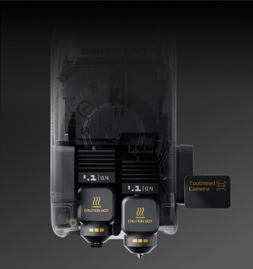 Pojedyncza głowica drukująca ma konstrukcję z dwiema dyszami