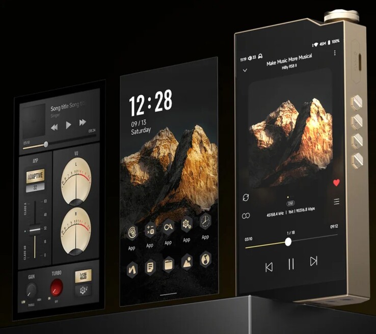 HiBy RS8 II DAP działa pod kontrolą HiByOS, dostosowanej wersji Android 13 zoptymalizowanej pod kątem odtwarzania dźwięku. (Źródło obrazu: HiBy)