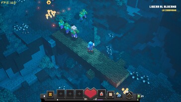 Na zdjęciu: zrzut ekranu z rozgrywki w grze „Minecraft Dungeons”.