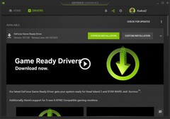 Nvidia GeForce Game Ready 531,68 zgłoszenie w GeForce Experience (Źródło: własne)