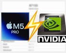 Apple M5 Pro nie nadąża za GPU RTX 5060 Laptop w Geekbench OpenCL.