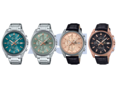 Od lewej do prawej, Casio Edifice EFV-610DE-2A, EFV-610DE-3A, EFV-610EL-5A i EFV-610ECL-1A. (Źródło zdjęcia: Casio)