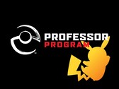 Logo programu „Pokemon Professor Program” z sylwetką Pikachu w tle