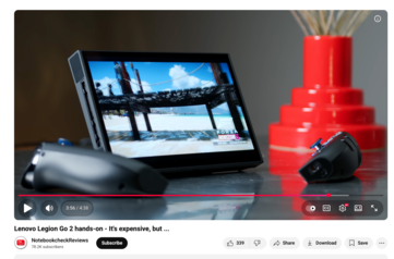 Nowy, przeprojektowany interfejs odtwarzacza wideo YouTube (źródło obrazu: Kristen Spradlin / Notebookcheck)