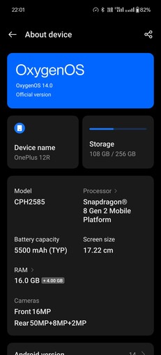 Informacje o telefonie