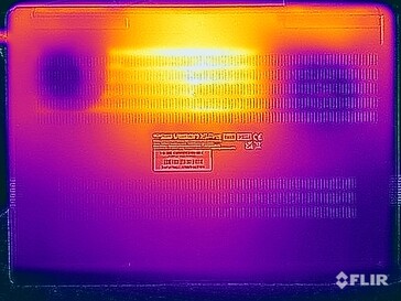 Temperatury powierzchni podczas testu obciążeniowego (na dole)
