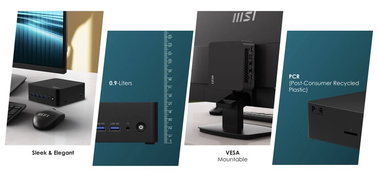 Mini-komputer MSI Cubi Z ma niewielką obudowę o pojemności 0,9 litra. (Źródło obrazu: MSI)