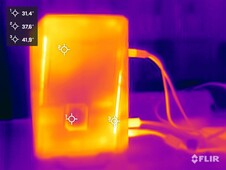 Asus ROG NUC 15 podczas testu obciążeniowego (prawa strona)