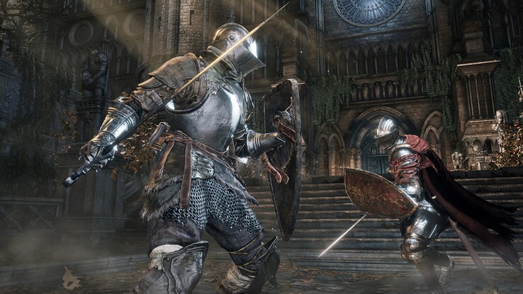 Walka pokazana na zrzucie ekranu z Dark Souls 3 (źródło obrazu: Steam)