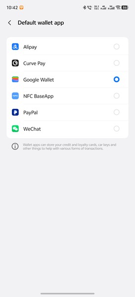Google Wallet od dawna jest ustawiony jako opcja domyślna.