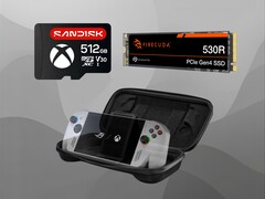 Przedstawiono akcesoria Asus ROG Ally (źródło obrazu: Sandisk, Seagate, Asus z poprawkami)