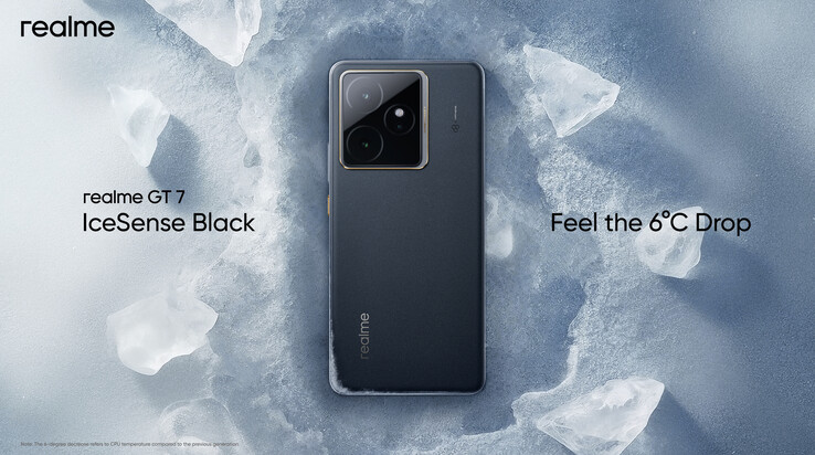 Realme GT 7 w kolorze IceSense Black (źródło zdjęcia: X)