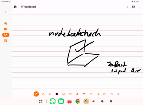 Preinstalowana aplikacja ArtNote oferuje bardzo niewiele opcji.