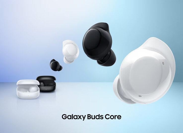 Dwie opcje kolorystyczne słuchawek Samsung Galaxy Buds Core (źródło zdjęcia: Samsung)
