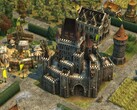 Ilustracja przedstawiająca zamek w grze „Anno 1404 – History Edition”.