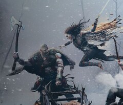 Kratos odpiera rozżaloną, rozwścieczoną Freyę w God of War Ragnarok. (Źródło obrazu: PlayStation)