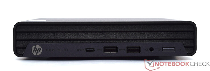 Przód: USB Type-C 20 Gbit/s, 2x USB Type-A 10 Gbit/s, audio 3,5 mm