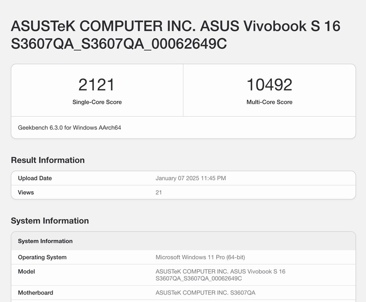 Waniliowy Snapdragon X imponuje w wielordzeniowym Geekbench 6. (Źródło obrazu: Geekbench)