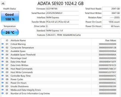 ADATA SE920 współpracuje z PCIe 4.0 x2