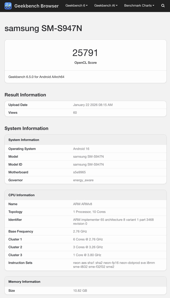 (Źródło obrazu: Geekbench)